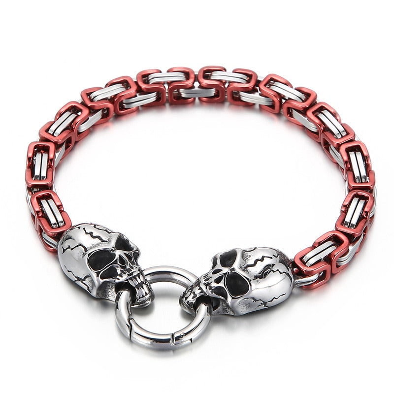 Color Pop Skull Totem Byzantine Chain Bracelet