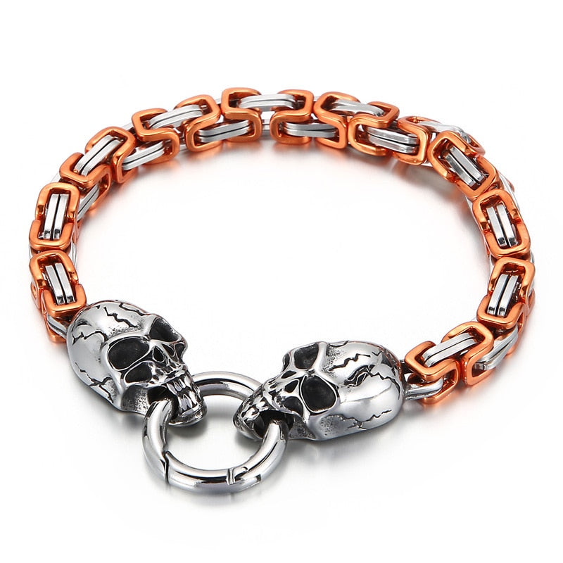 Color Pop Skull Totem Byzantine Chain Bracelet
