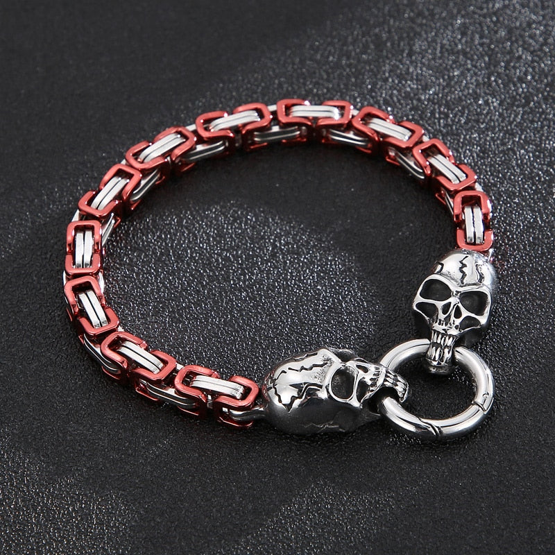 Color Pop Skull Totem Byzantine Chain Bracelet