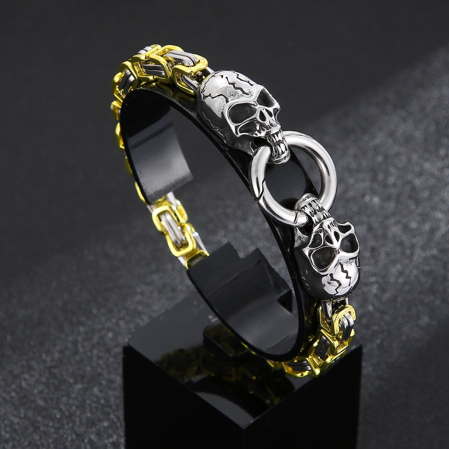 Color Pop Skull Totem Byzantine Chain Bracelet