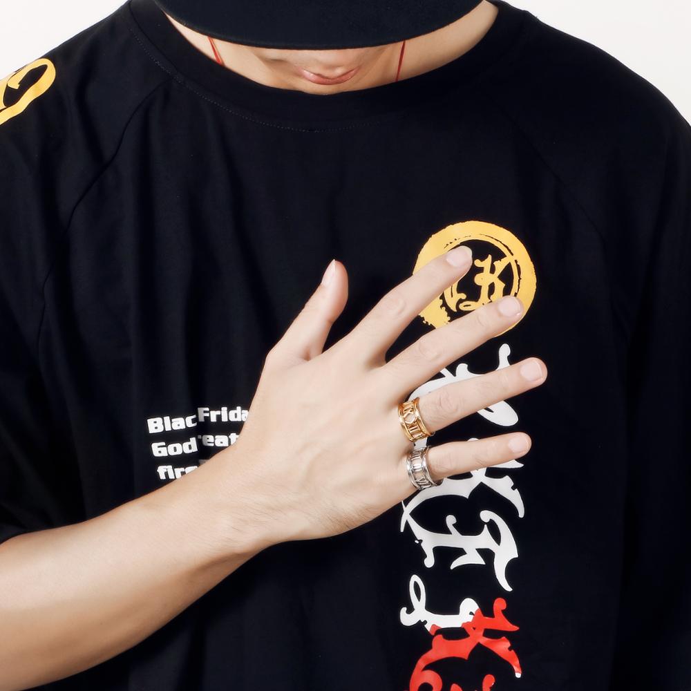 Laser-Cut Roman Numeral Statement Ring