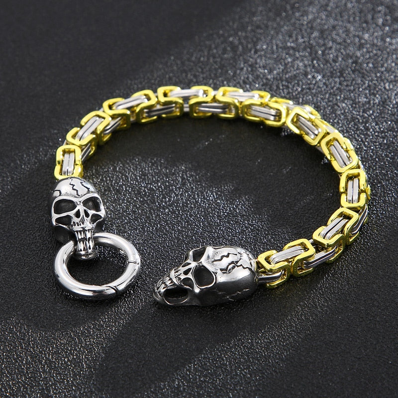 Color Pop Skull Totem Byzantine Chain Bracelet