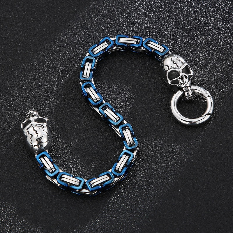 Color Pop Skull Totem Byzantine Chain Bracelet