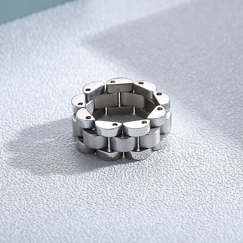 Mechanic Stainless Steel Watch Band Ring