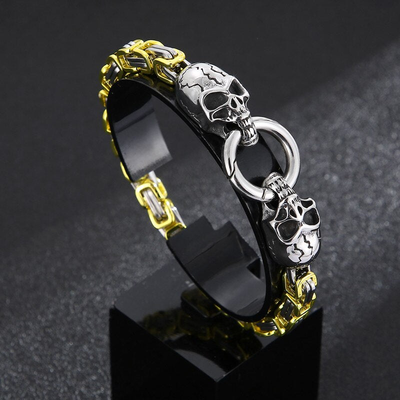 Color Pop Skull Totem Byzantine Chain Bracelet