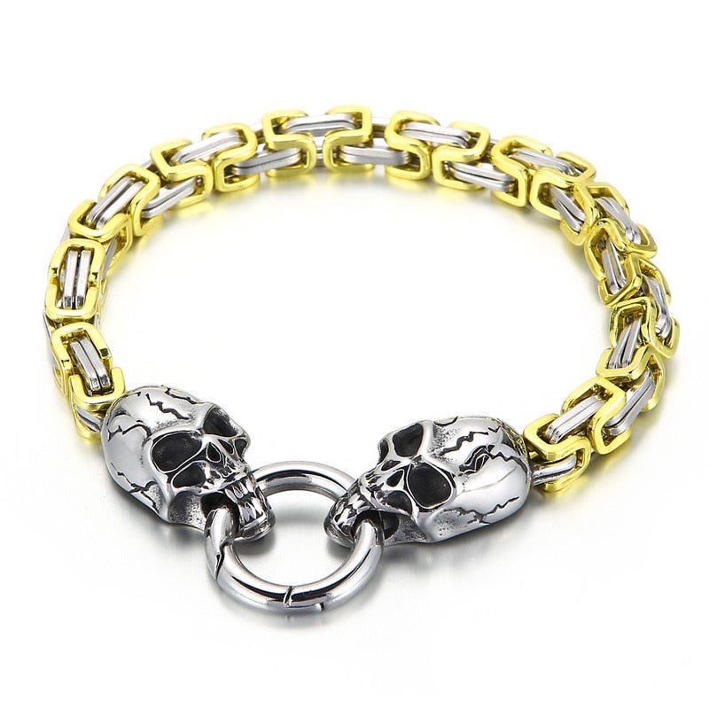 Color Pop Skull Totem Byzantine Chain Bracelet