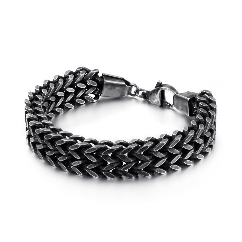 Dual Strand Wheat Chain Bracelet