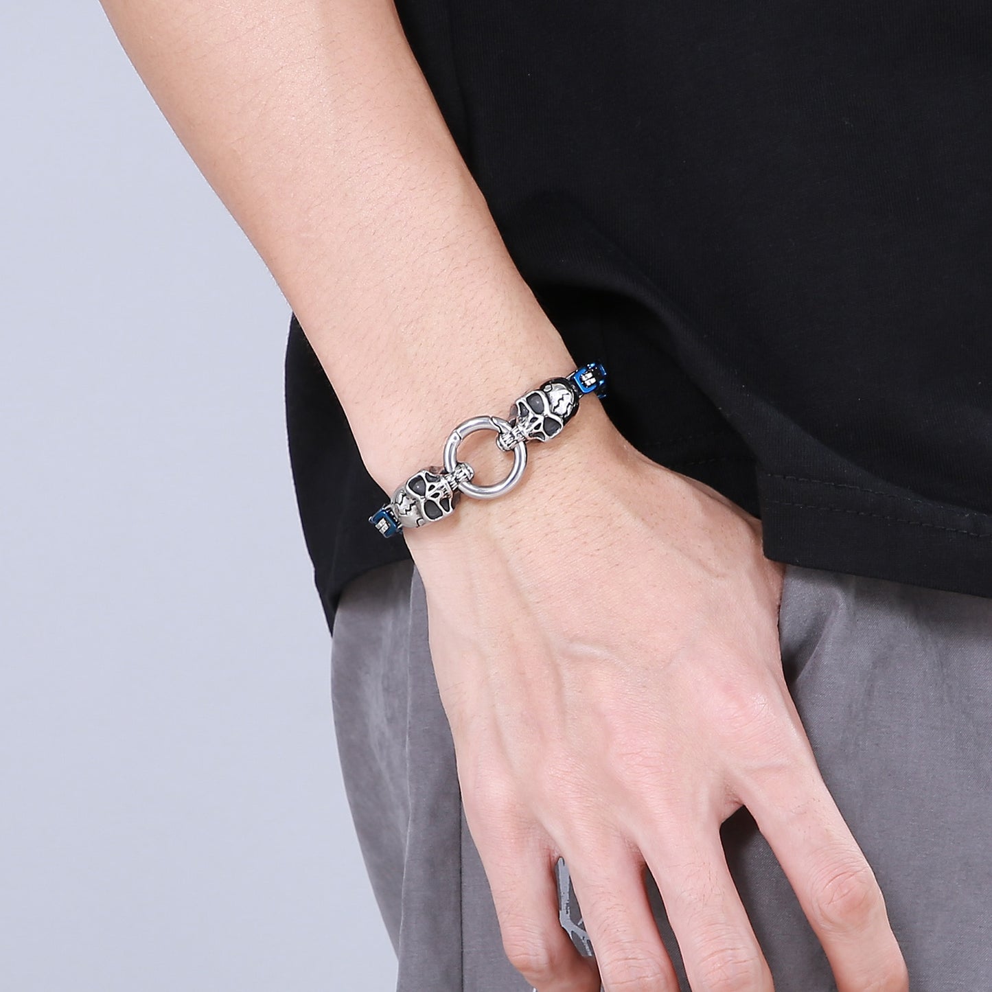 Color Pop Skull Totem Byzantine Chain Bracelet