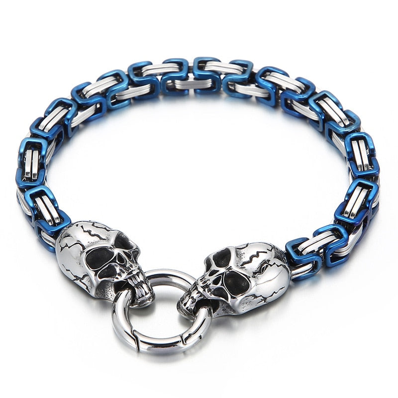 Color Pop Skull Totem Byzantine Chain Bracelet