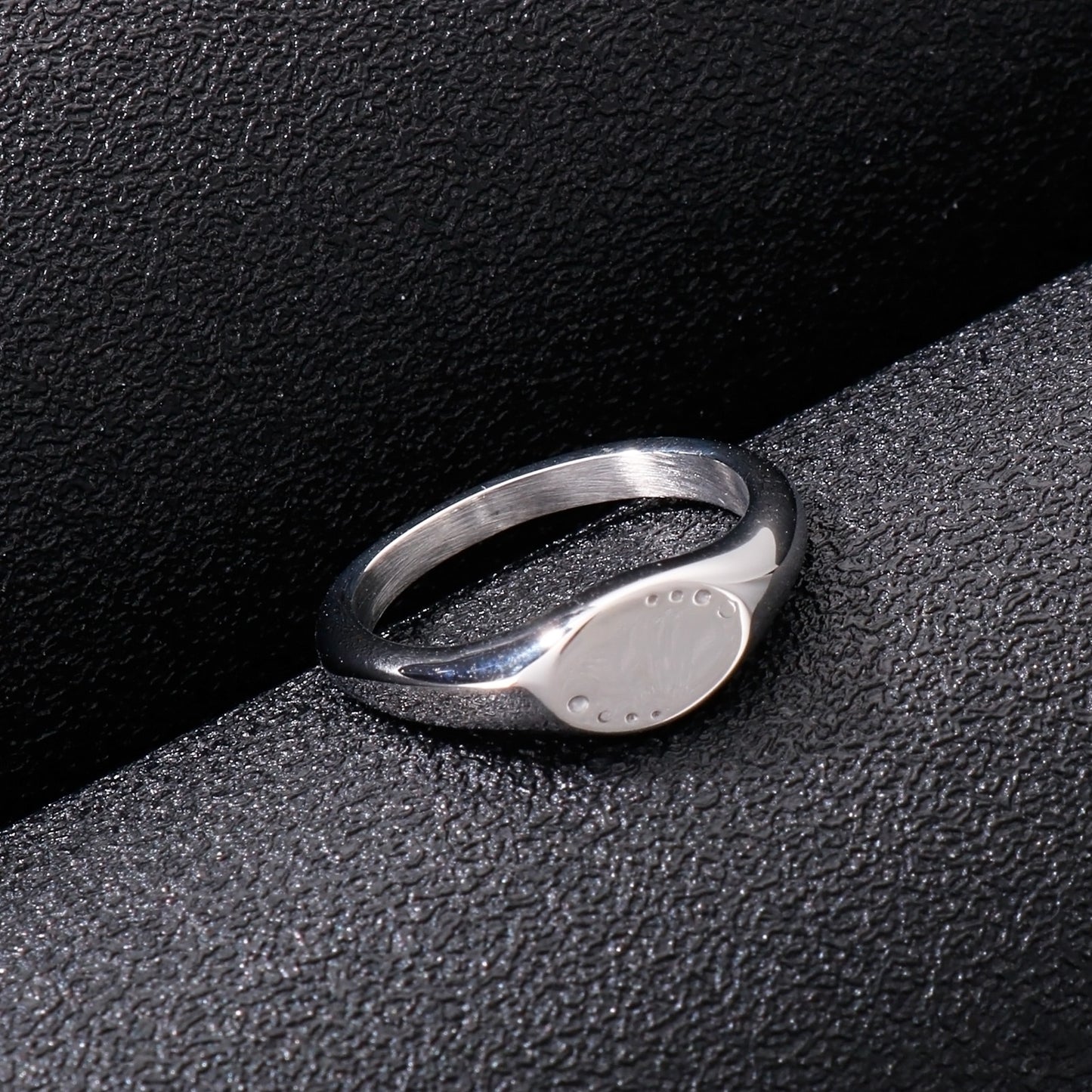 Couple's Matching Sleek Siver-Cast Ring Set