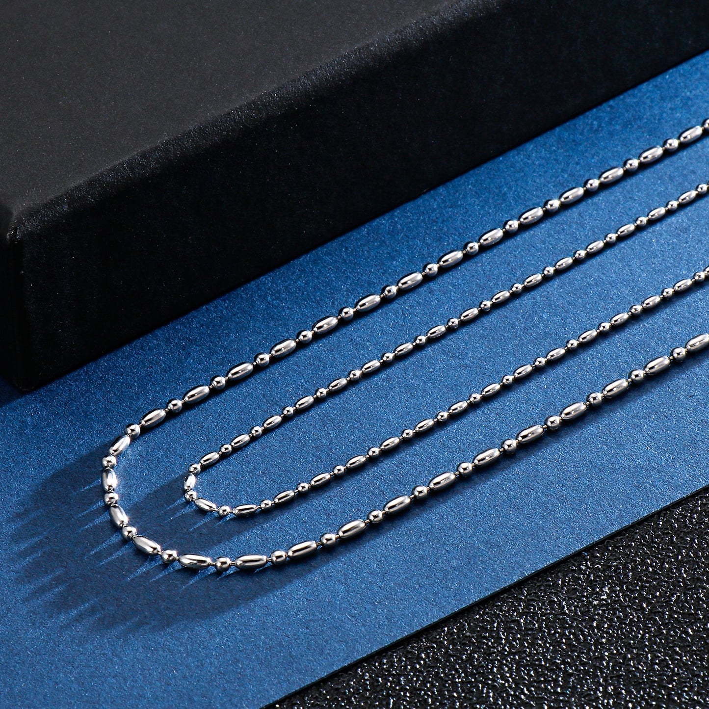 Steel Seed Bead Layering Necklace