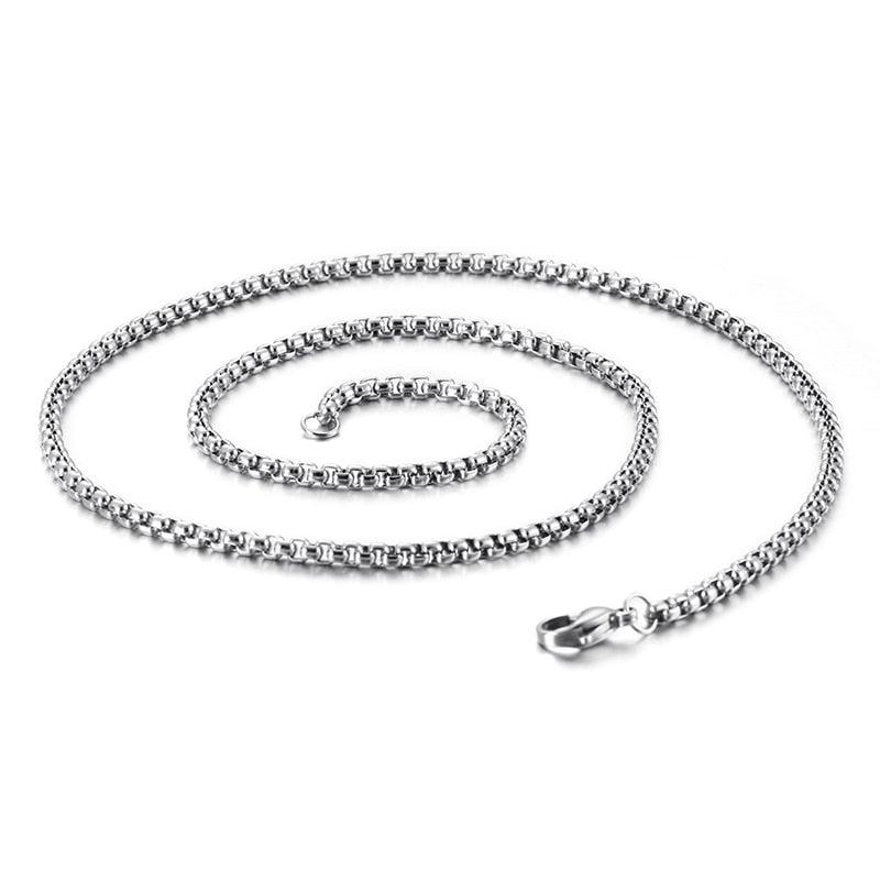 High Polish Box Chain Layering Necklace