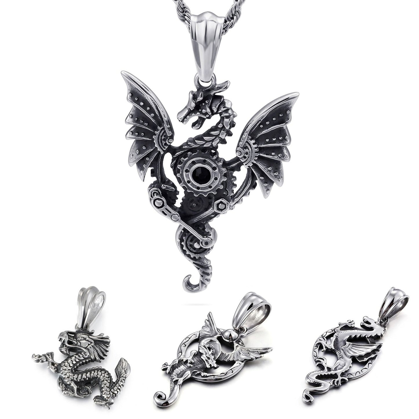 Dragon Signet Pendant Necklace