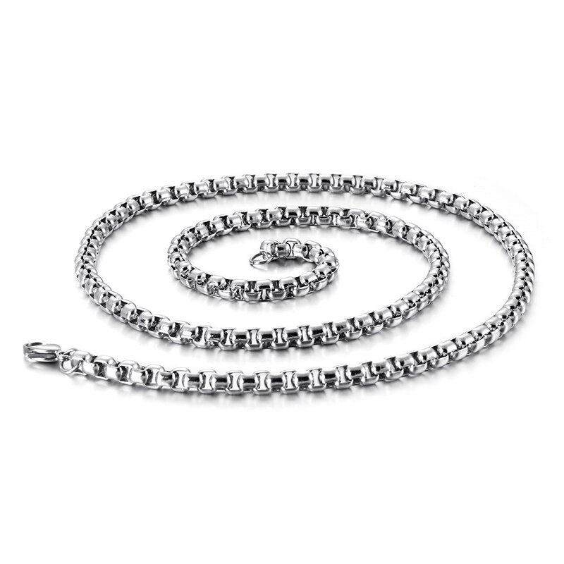 High Polish Box Chain Layering Necklace