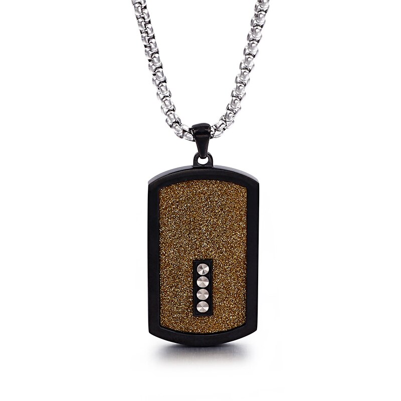 Iced Out Dogtag Pendant Necklace