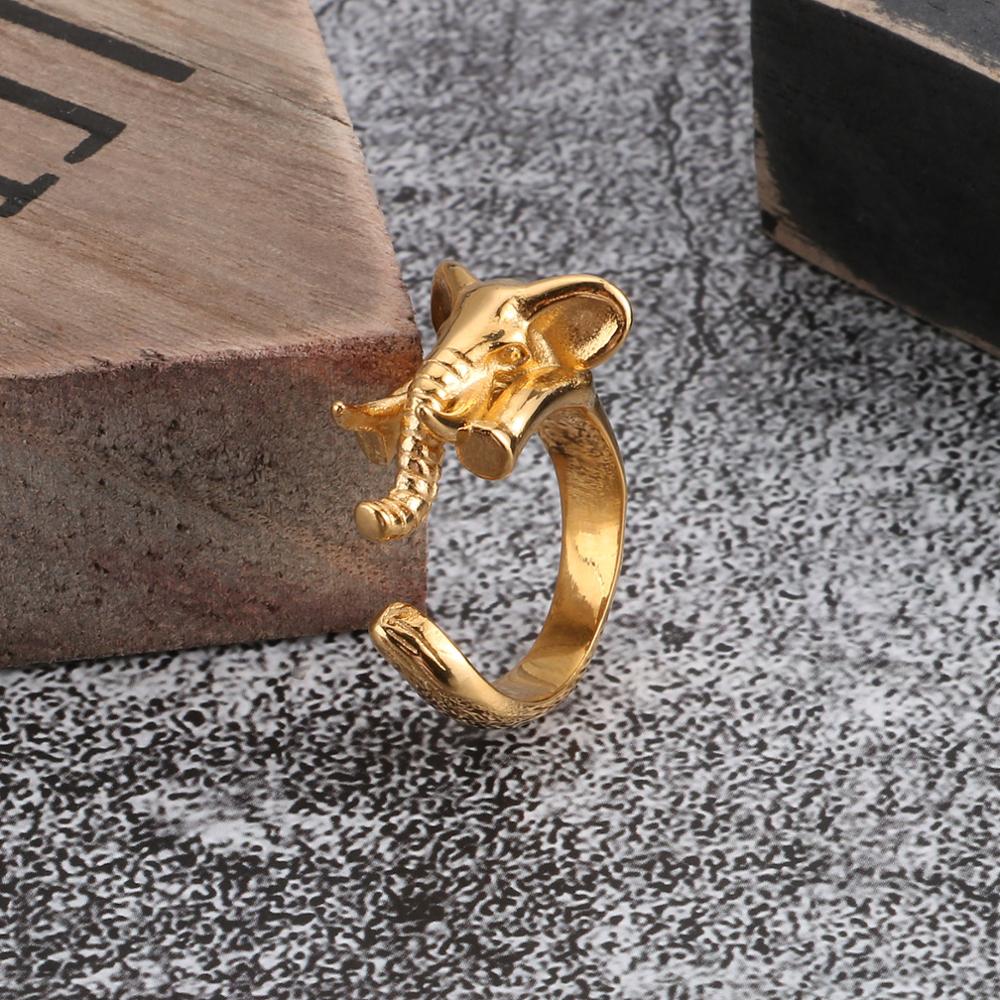 Modern Elephant Signet Ring