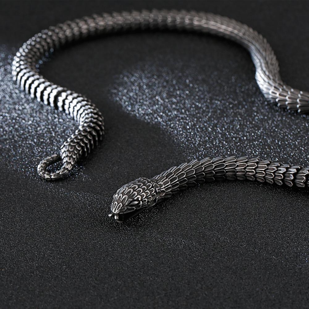 Jormungandr World-Serpent Segmented Steel Necklace