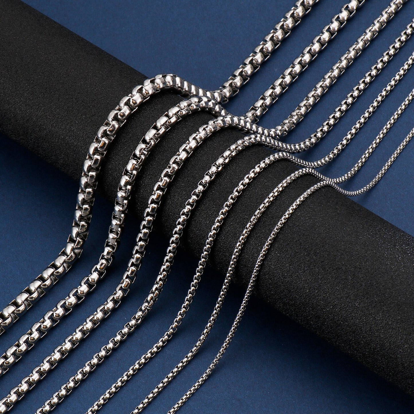 High Polish Box Chain Layering Necklace