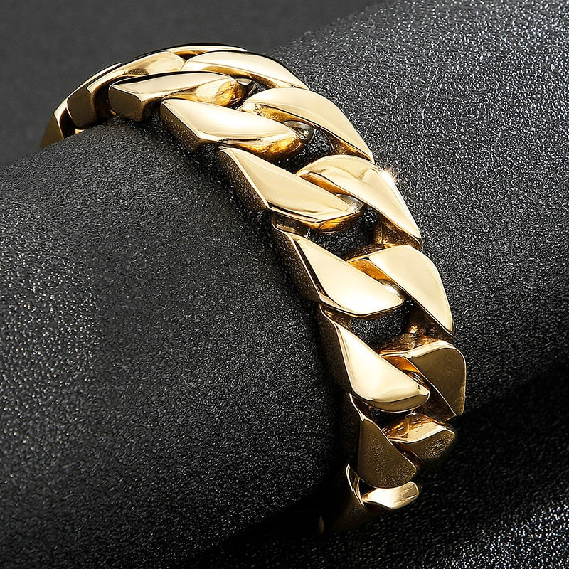 Heavy Duty Cage Fighter's Cuban Link Bracelet