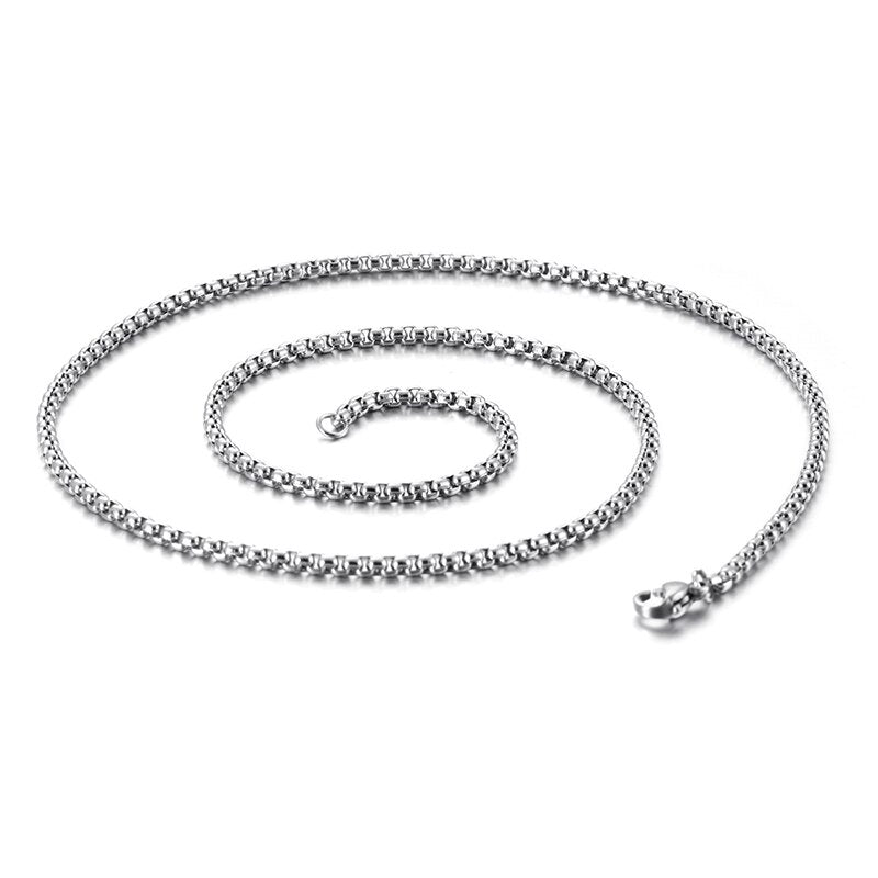 High Polish Box Chain Layering Necklace