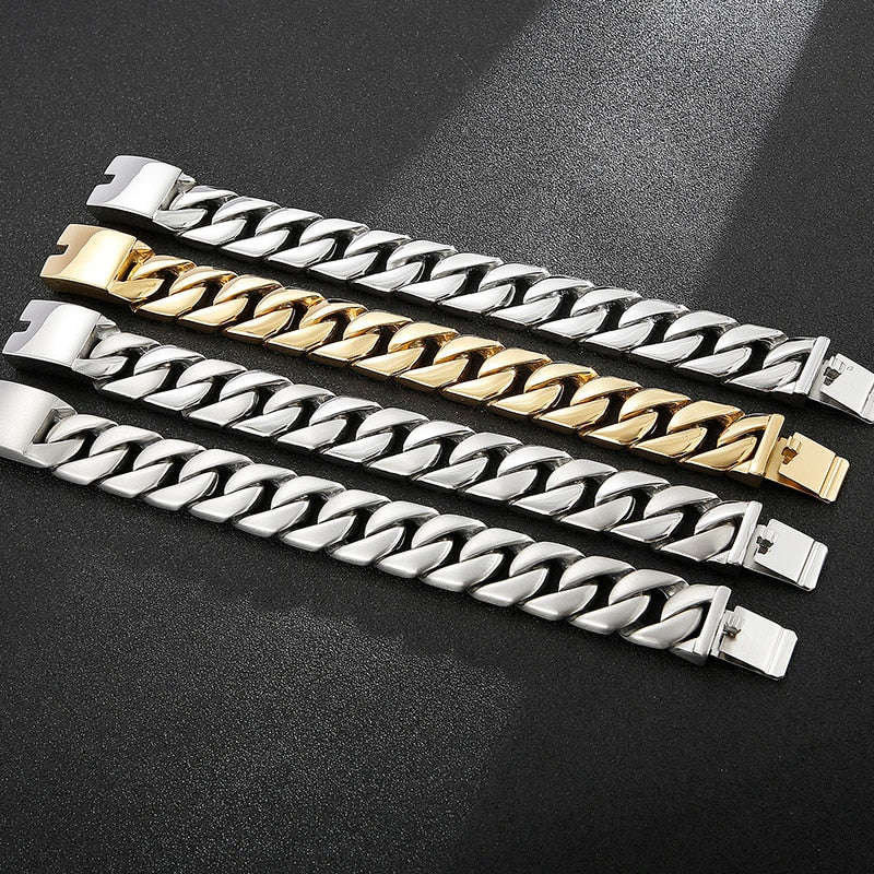 Heavy Duty Cage Fighter's Cuban Link Bracelet