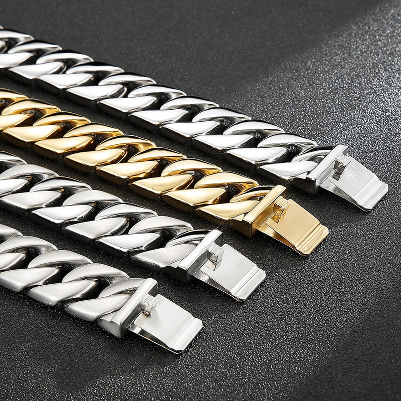 Heavy Duty Cage Fighter's Cuban Link Bracelet