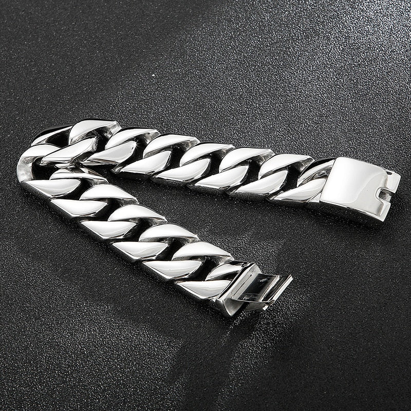 Heavy Duty Cage Fighter's Cuban Link Bracelet