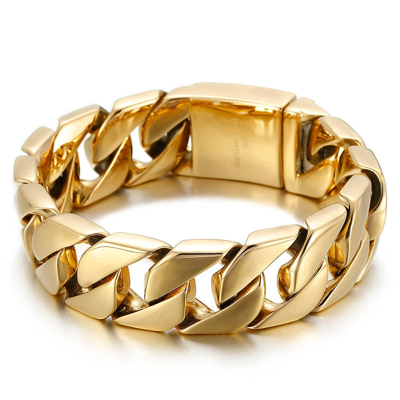 Heavy Duty Cage Fighter's Cuban Link Bracelet