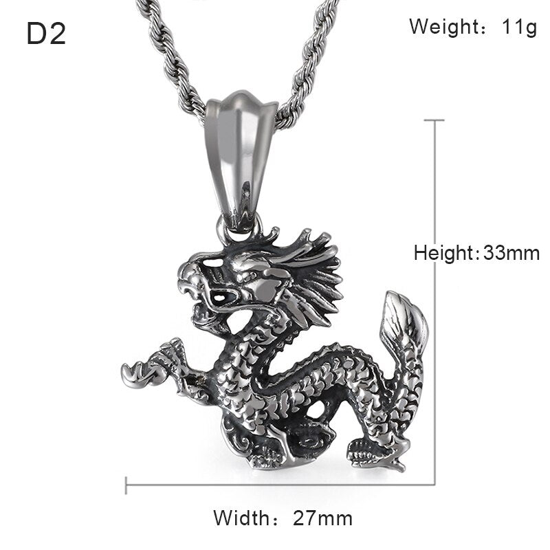 Dragon Signet Pendant Necklace