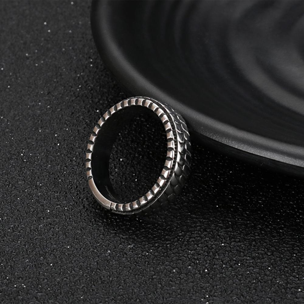 Motorcycle Tire Tread Statement Ring