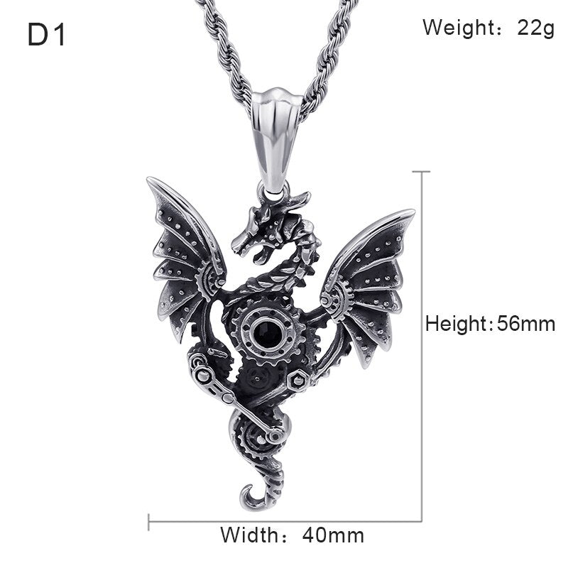 Dragon Signet Pendant Necklace