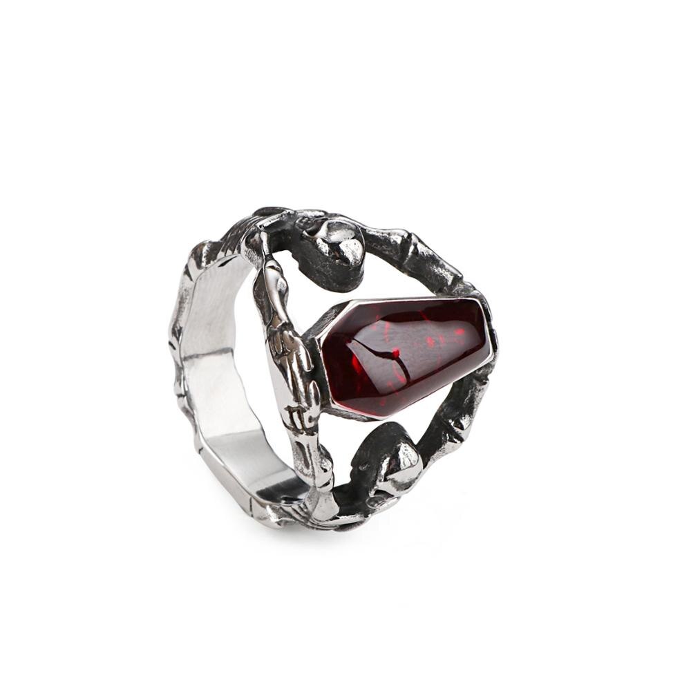 Coffin Ruby Remember the Dead Statement Ring