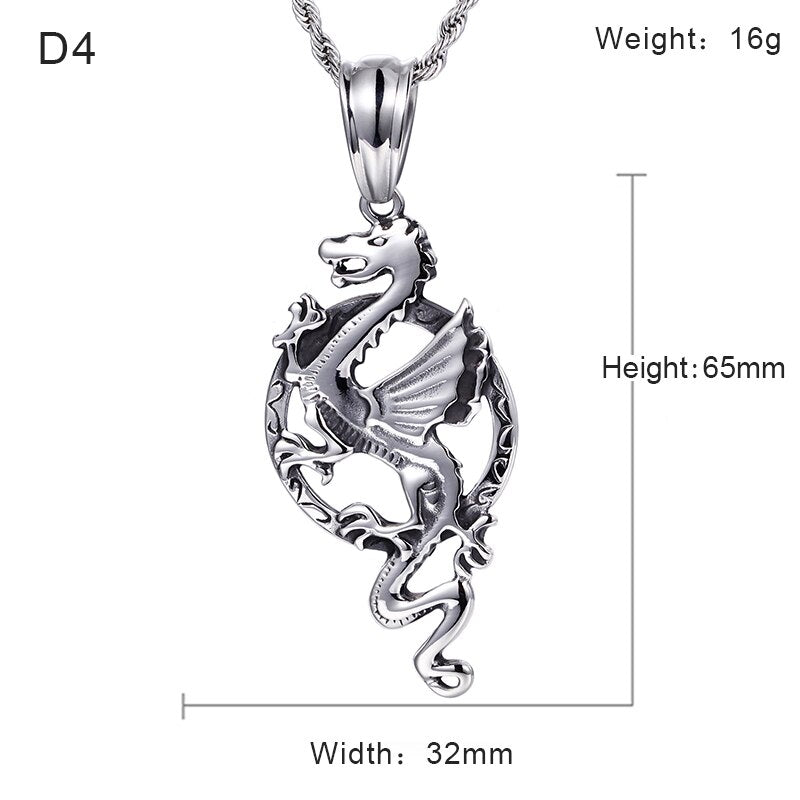 Dragon Signet Pendant Necklace