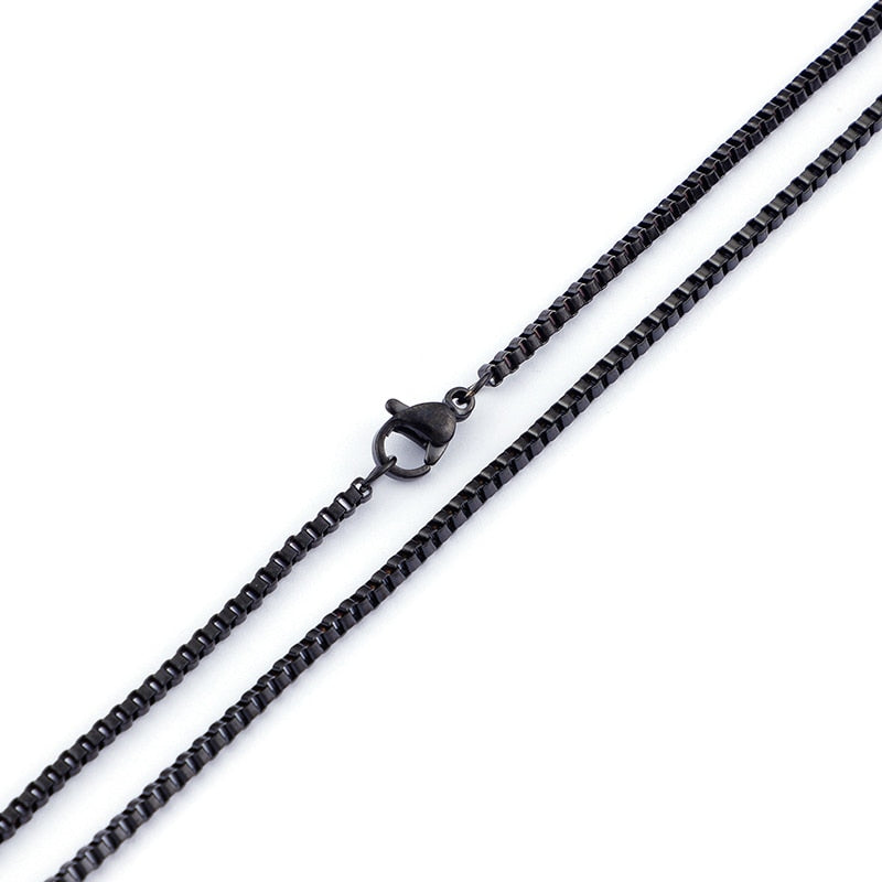 Titanium Steel Delicate Box Chain Layering Necklace