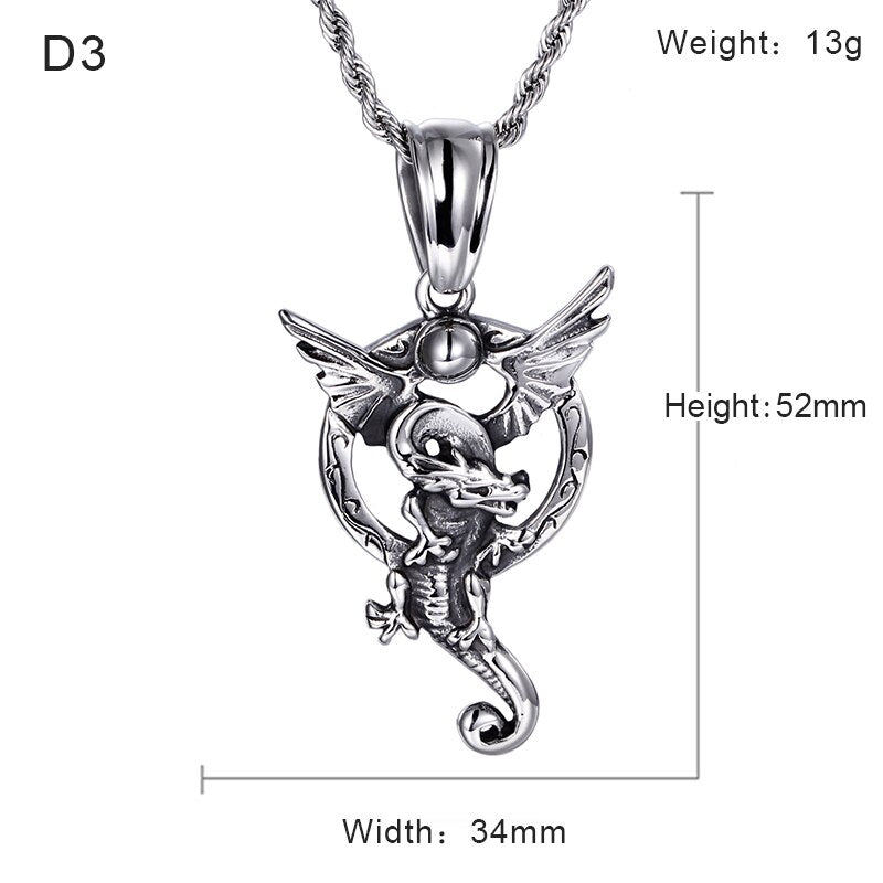 Dragon Signet Pendant Necklace