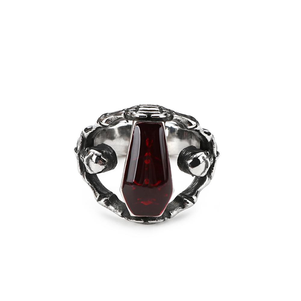 Coffin Ruby Remember the Dead Statement Ring