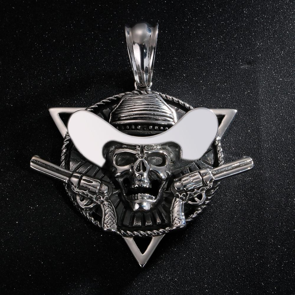 Skull Cowboy Roughneck Showdown Pendant