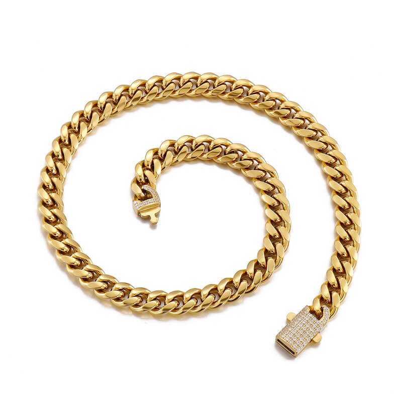 Iced Closure Low Profile Cuban Chain