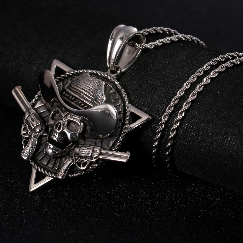 Skull Cowboy Roughneck Showdown Pendant