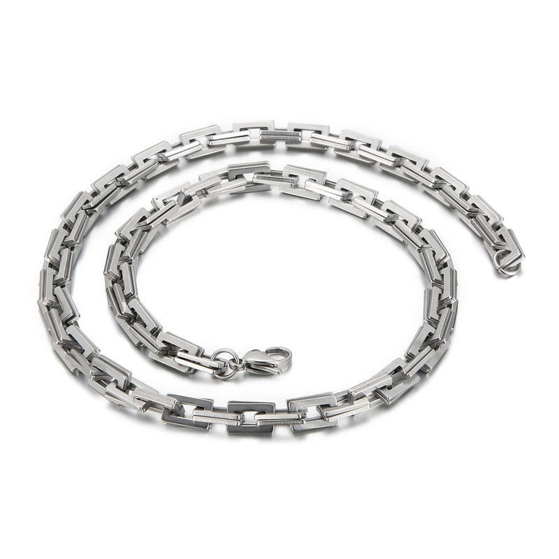 Modern Square Chain Statement Necklace