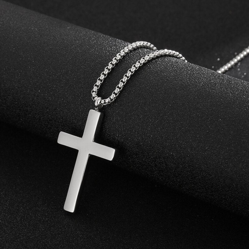 Sleek Cross Pendant Statement Necklace