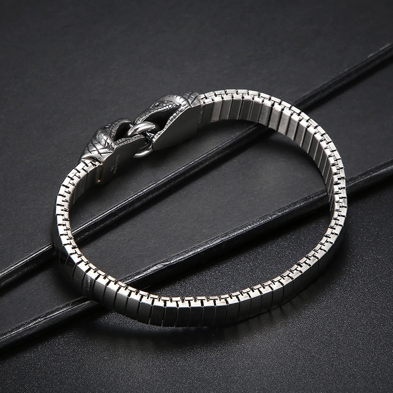 Modern Serpent Totem Clasp Closure Bracelet