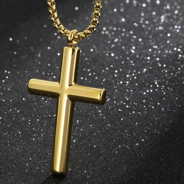 Sleek Cross Pendant Statement Necklace