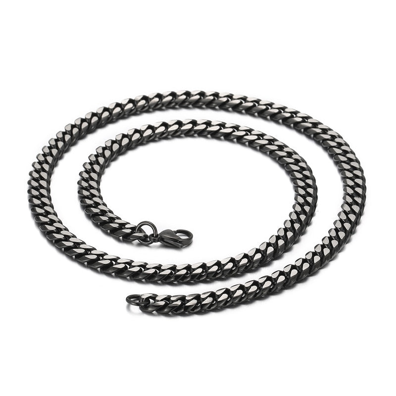 Dual Layer Gunmetal Polish Cuban Chain