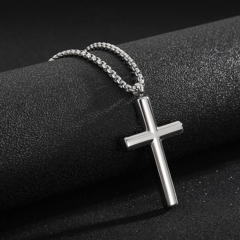 Sleek Cross Pendant Statement Necklace