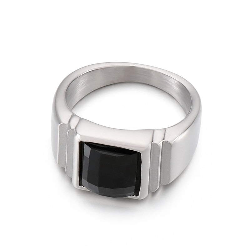 Couple's Matching Sleek Siver-Cast Ring Set