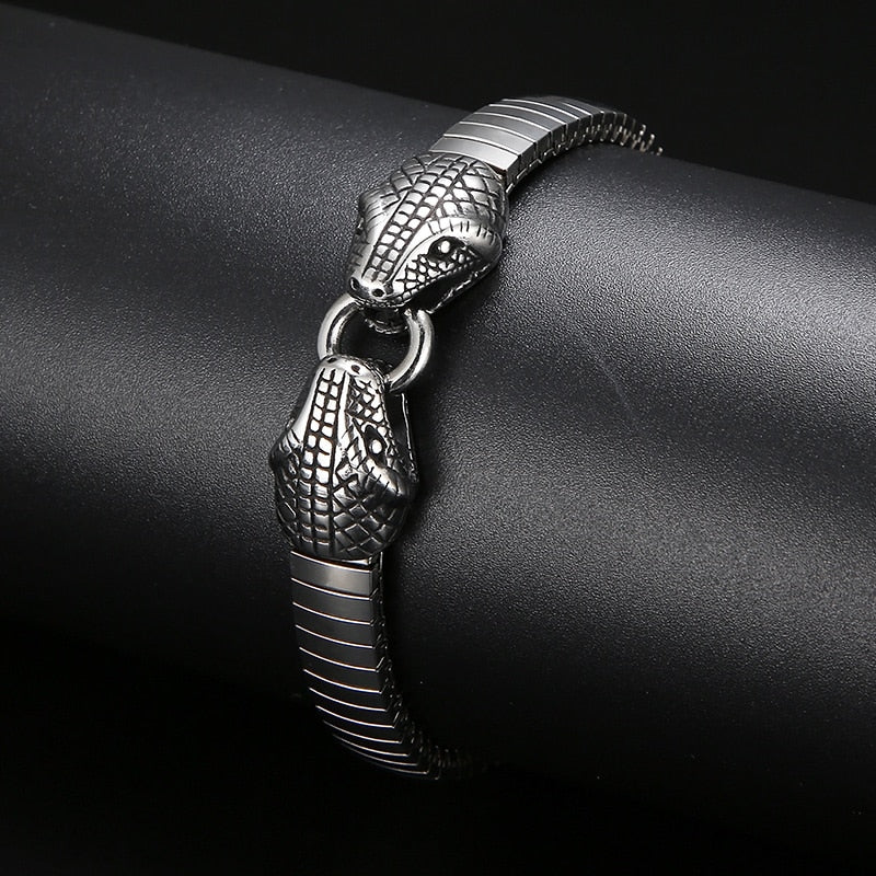 Modern Serpent Totem Clasp Closure Bracelet