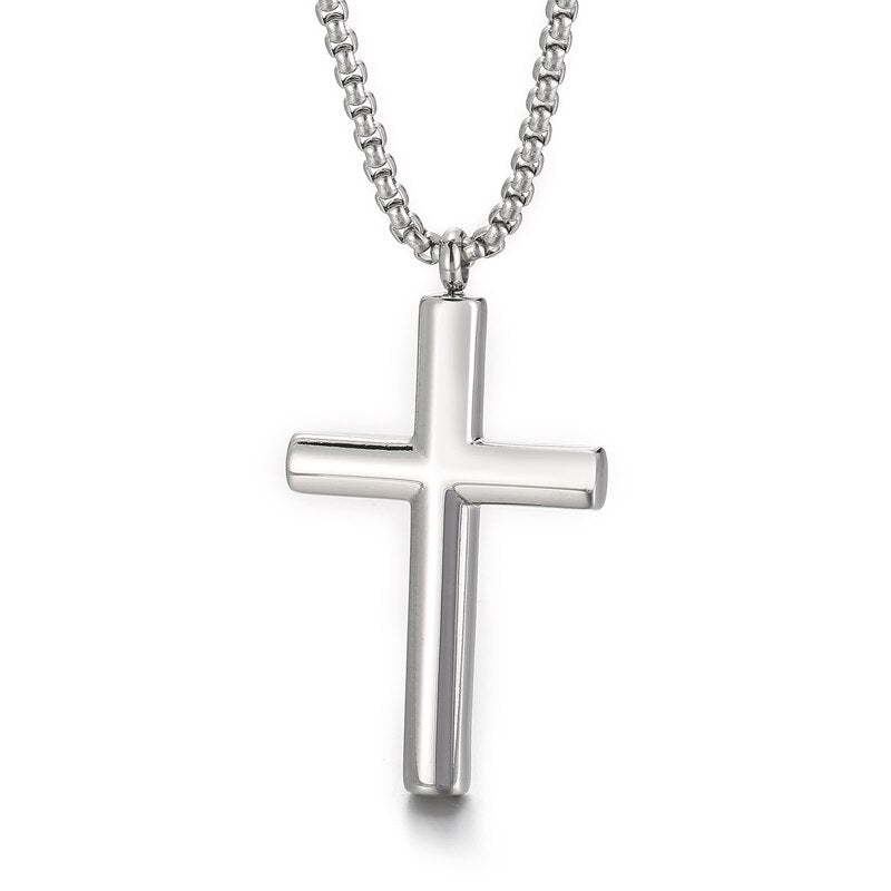 Sleek Cross Pendant Statement Necklace