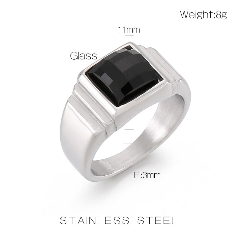 Couple's Matching Sleek Siver-Cast Ring Set